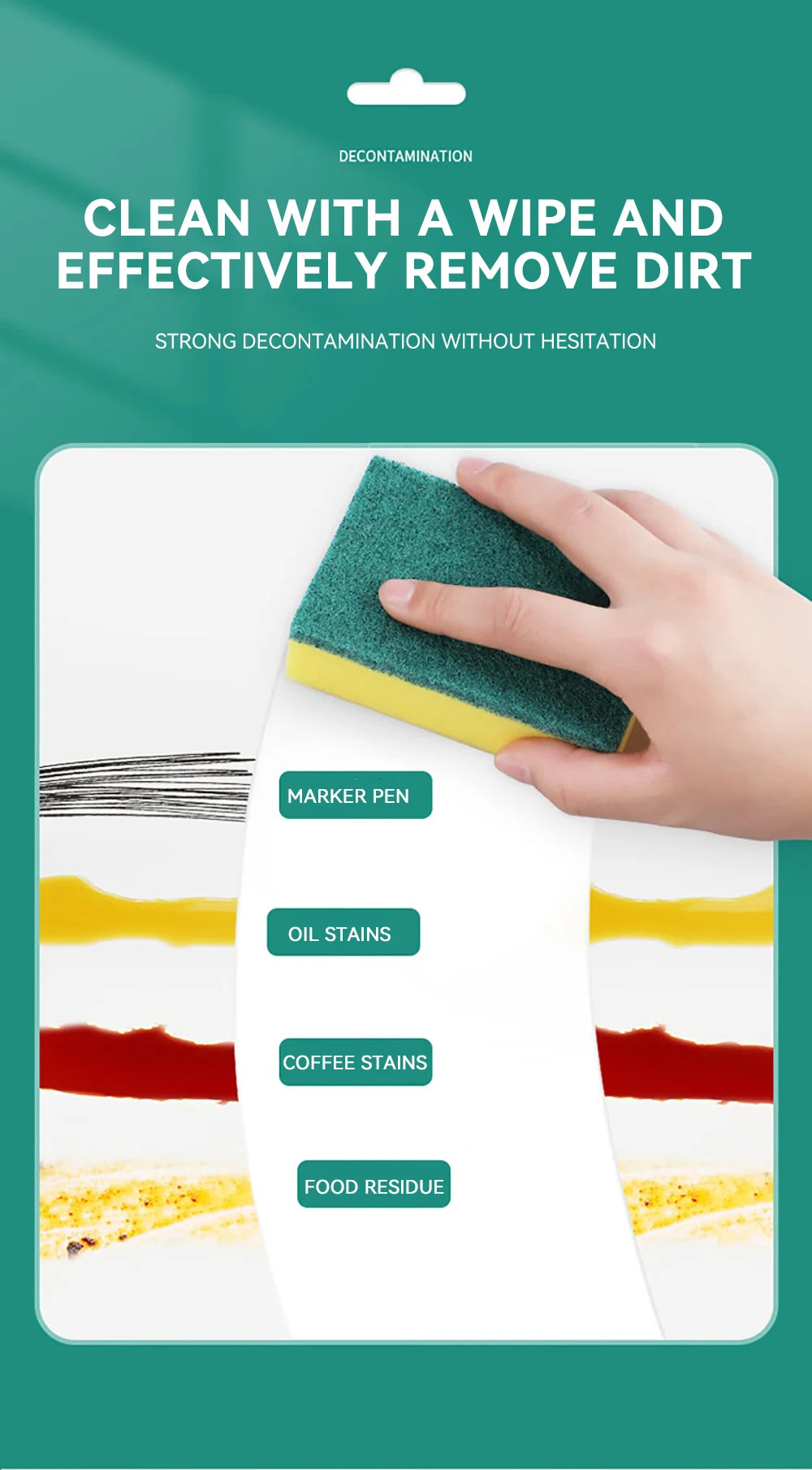 Dishwashing Sponge Reusable Kitchen Cleaning Scouring Pad Washable Scrub Sponge Eco Non-Scratch for Washing Dishes Magic Sponge
