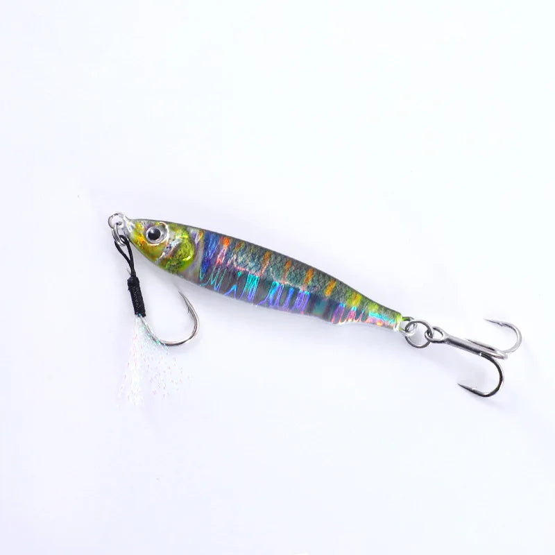3D Print Metal Jig Fishing Shore Jigging Sea Fishing Slow Jig lifelike Micro Jigg Ultra Slim Spoon Laser Artificial Bait
