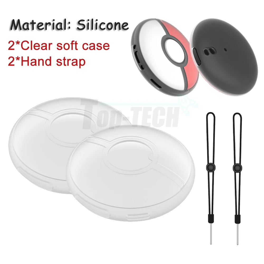 1-3pcs Silicone Protective Cover Hard/Soft Shell Case for Pokemon Go Plus Transparent Protector PC / TPU Sleeve Game Accessories