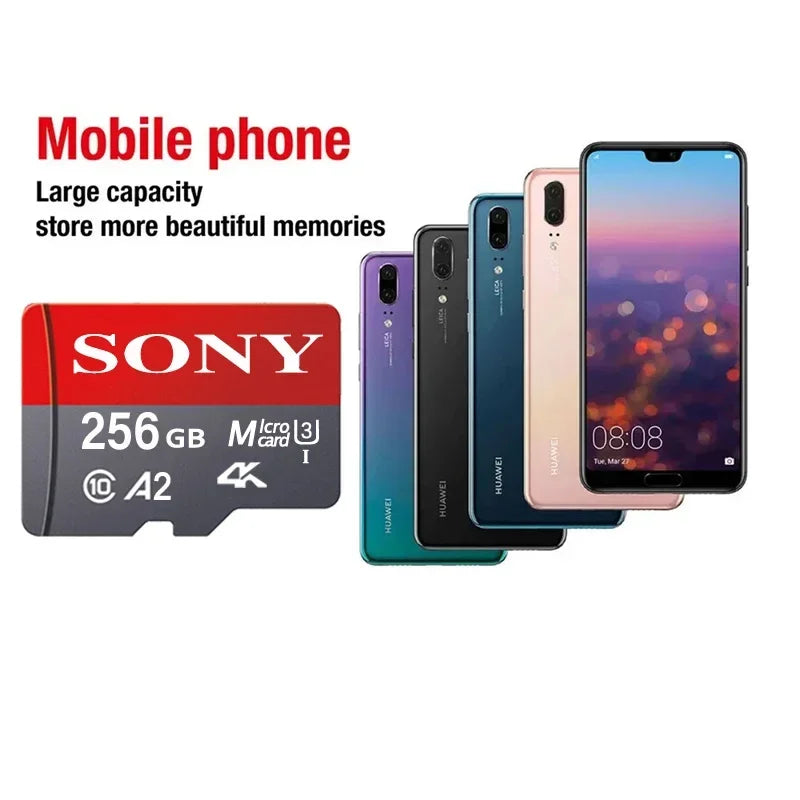 SONY Micro SD Card Memory Class 10 High Speed 1024GB 4K Ultra-HD Video A2 TF Flash Card MicroSD for Xiaomi Camera Phone Drone