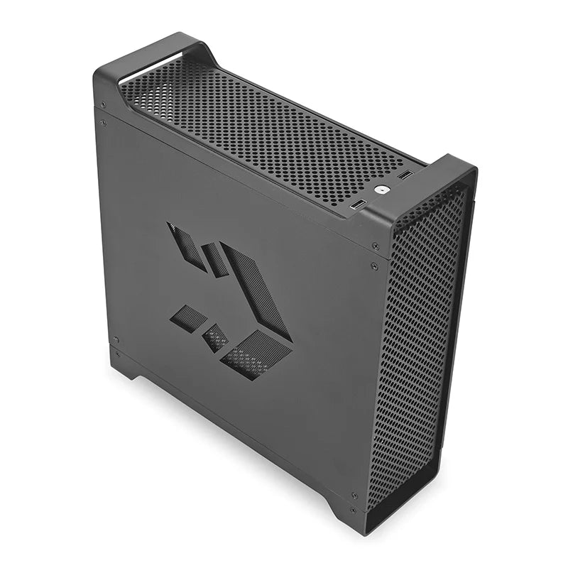 METALFISH G5 Computer Case PC Gamer Micro ATX HTPC Case Desktop Gaming All-aluminum Slim Chassis Supports Knife Card FLEX Power