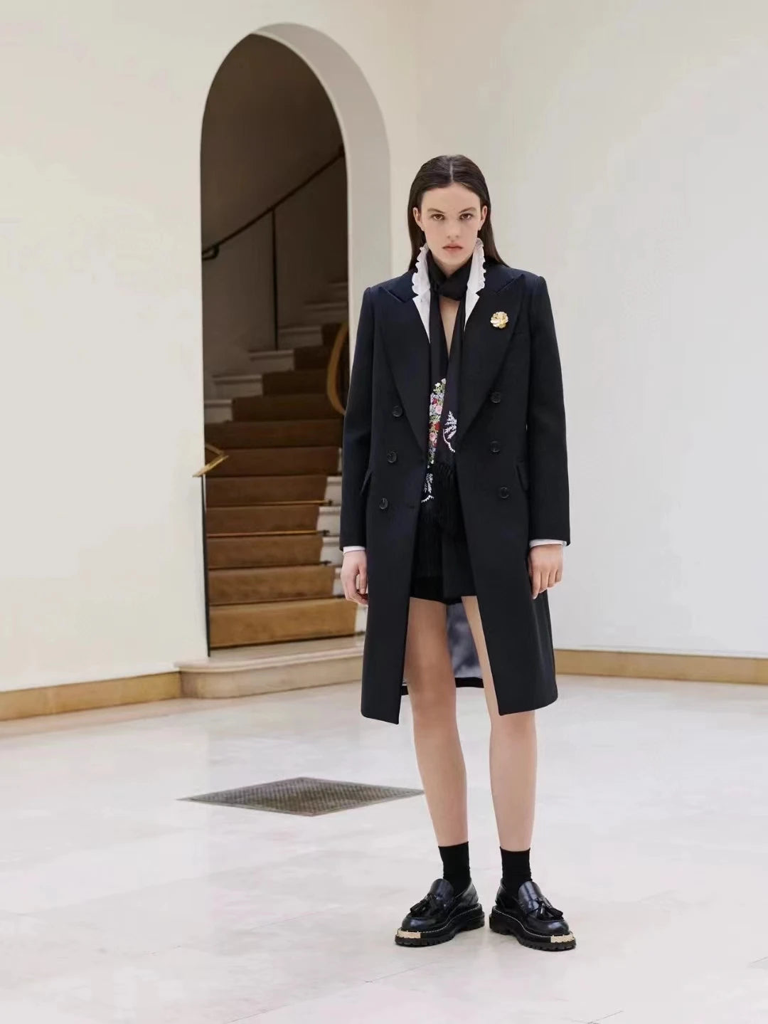 IOO Single Shoes 2025 Spring Winter Brand S Hundreds of Big Gold Teeth Tasseled Louboutins Mary Jane