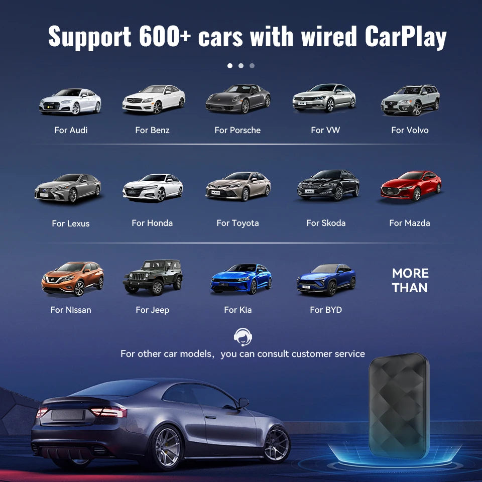 New 2025 Android 14 3In1 CarPlay Ai Box Wireless Android Auto USB Adapter For Youtube Netflix Universal TV Box Plug And Play