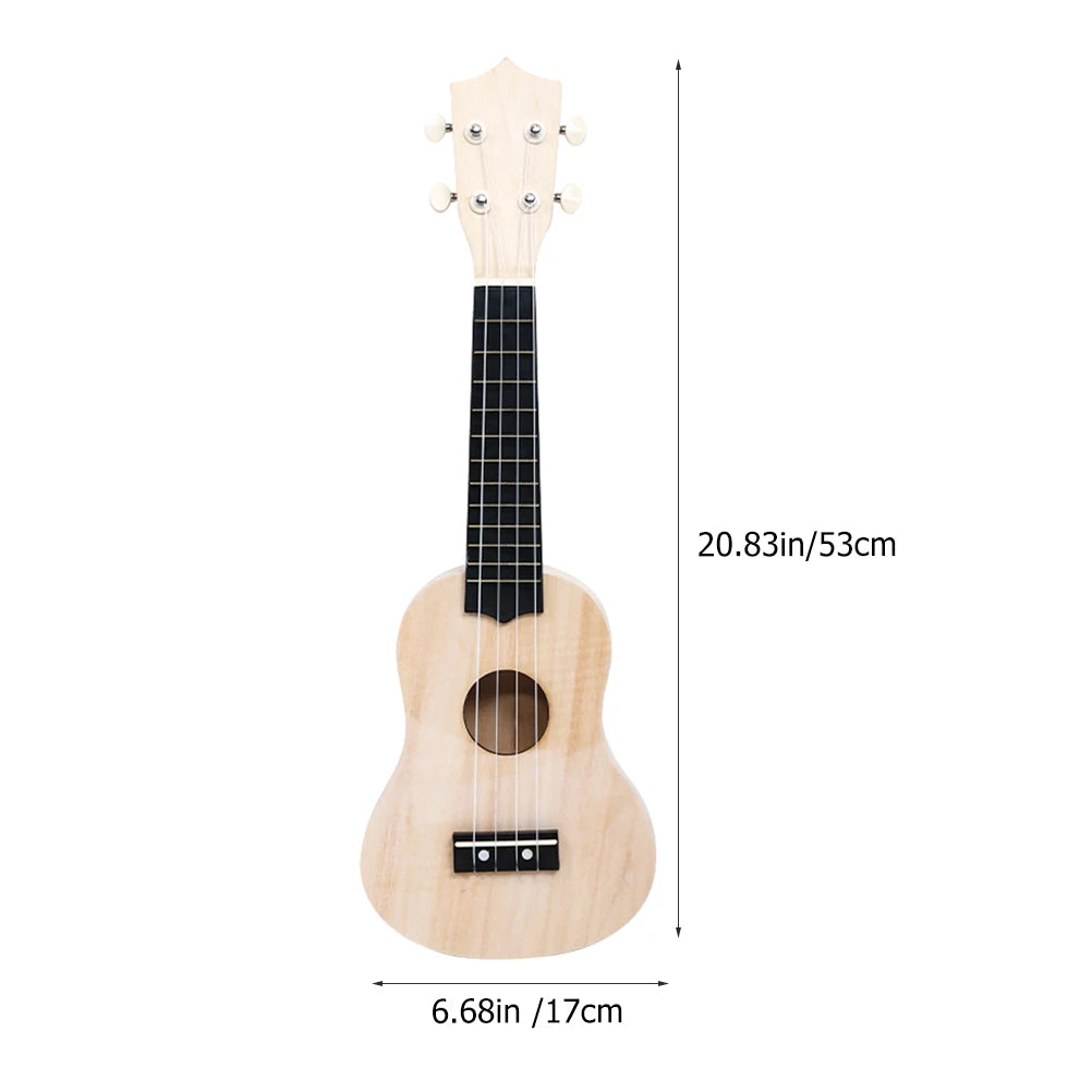 Wooden Ukulele Stringed Instrument for Beginner Musician Supplies 53.00X17.00X4.00cm Soprano Ukulele Beginner Kit Gig Bag