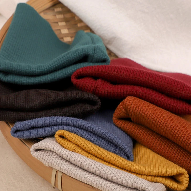 40cm Elastic Rib Cuffs Knitted Fabric Sweater Garment Cuffs Trouser Legs Seamlessly Repair Lengthening Sewing Accessories