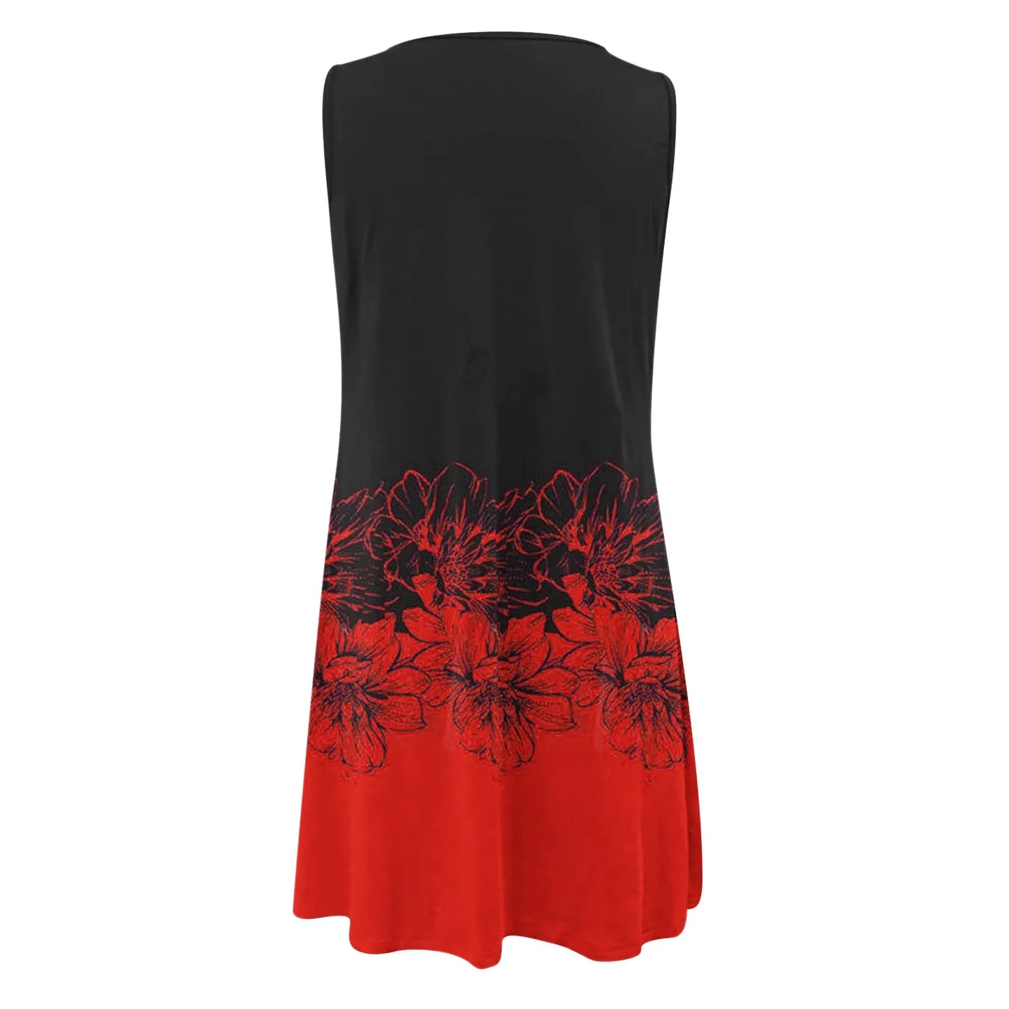 2024 New Women Midi Summer Dresses Casual V Neck Swing Dot Ruffle Sleeveless A Line Beach Sundress Holiday Beach Skirt