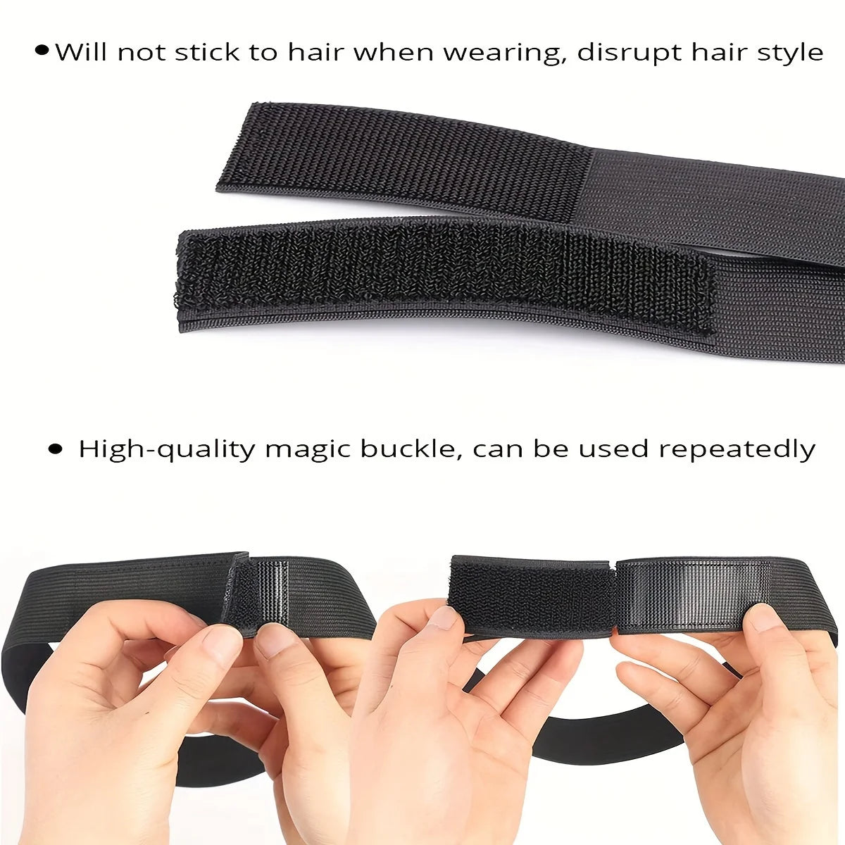 Wig Band For Edges Melt Band For Lace Wigs Adjustable Magic Sticker Edge Slayer Band 2.5cm Width Elastic Band for Hair Edges