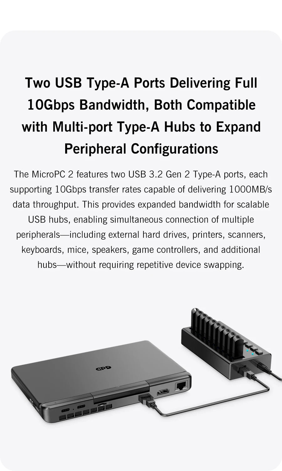 2025 New GPD MicroPC 2 7Inches Mini Industry Laptop Intel® Core™ i3-N300 16GB/512GB Windows 11 Portable Computer Notebook