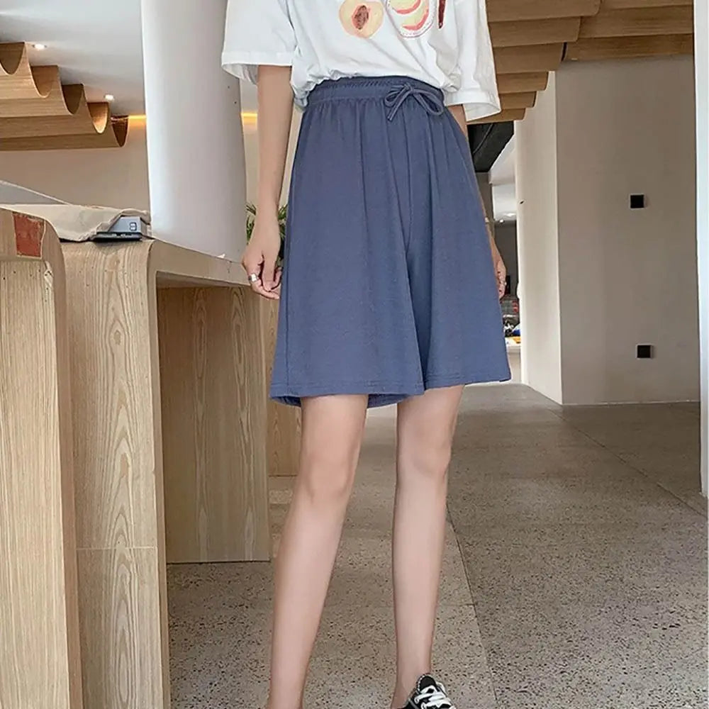 Casual Sports Shorts Lady Slim Waist Summer Shorts Elastic Beach Casual Pants Sports Women Summer Anti Emptied Ice Silk Shorts