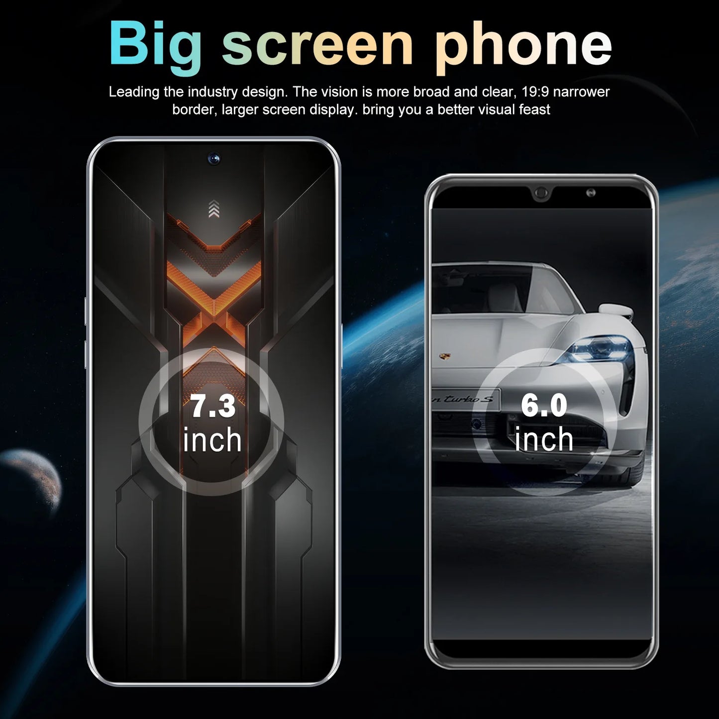 Hot Selling Mobile Phone GT20 Pro 7.3-inch HD Large Screen Smartphone Android Versão Global Original Phone Cheap