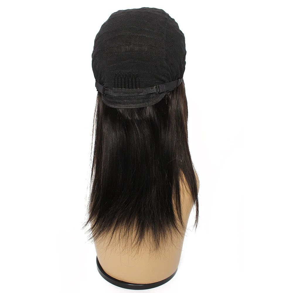 12-18 Inch 4*4 Lace Closure Wig Human Hair Wigs For Black Woman Brazilian Remy 4*1 Brazilian Straight T Part Lace Wig Almac