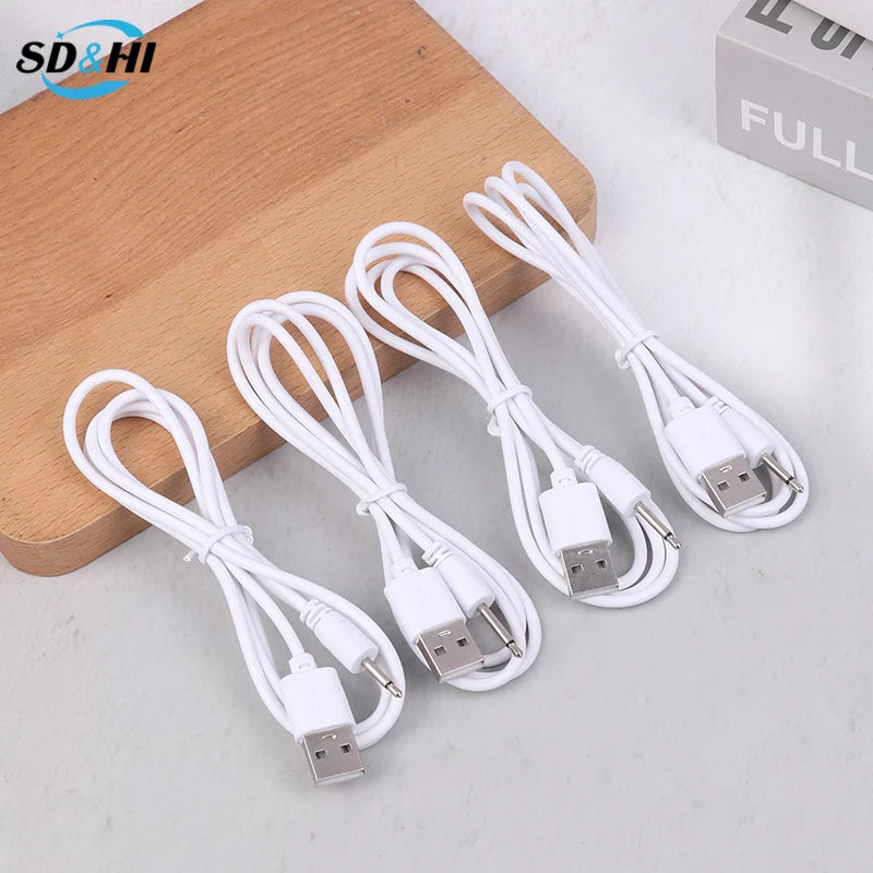 1pcs USB DC 2.5 Vibrator Charger Cable Audio Power Cord For Rechargeable Vibrators Massagers Accessories USB Power Supply