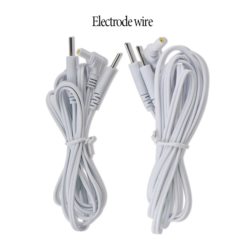 2 Way Electrode Wire Gloves 2.5mm Cable EMS Muscle Stimulator Electrode Pads TENS Unit Massage Machine Lead Wire Replacement