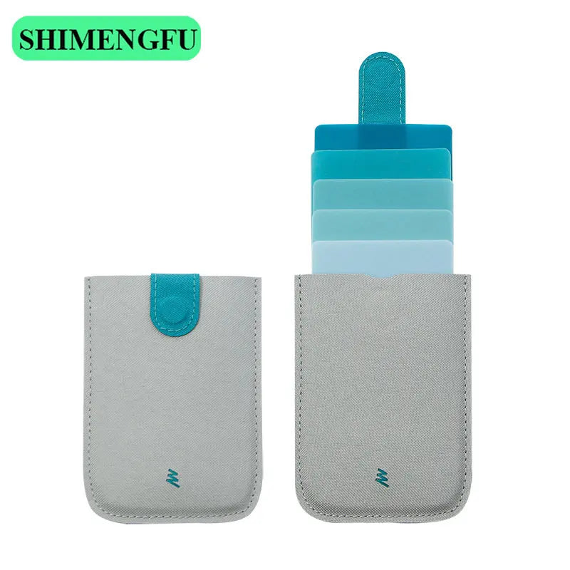 DAX V1 V2 V3 Leather Card Holder Mini Slim Portable Pulled Men Credit Card Wallet Color Gradient 5Card Money Purse Women Handbag