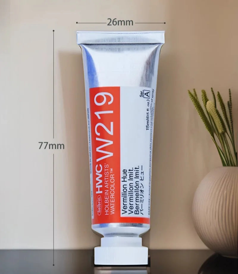 15ml Holbein Liquid Tube Packaging Watercolor Pigment Art Students Outdoor Sketch Speciality Painting Colored Fill Materials