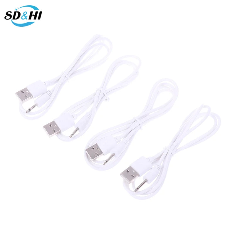 1pcs USB DC 2.5 Vibrator Charger Cable Audio Power Cord For Rechargeable Vibrators Massagers Accessories USB Power Supply