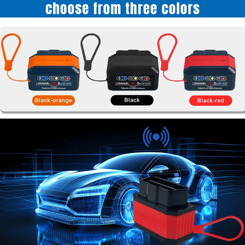 Konnwei Bluetooth 5.0 ELM327 V1.5 OBD2 Scanner KW906 OBDII Auto Diagnostic-Tools ELM 327 V 1.5 OBD 2 Car Code Readers Scan Tools