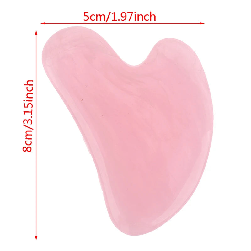 1pc Guasha Scraping Massage Scraper Face Massager Acupuncture Gua Sha Board Resin 7.8x5.4cm