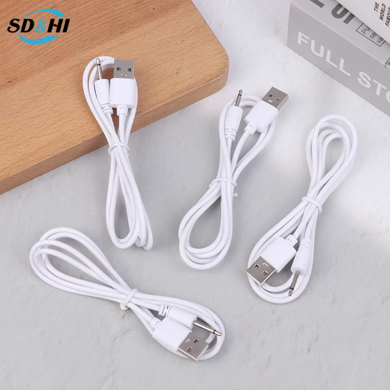 1pcs USB DC 2.5 Vibrator Charger Cable Audio Power Cord For Rechargeable Vibrators Massagers Accessories USB Power Supply
