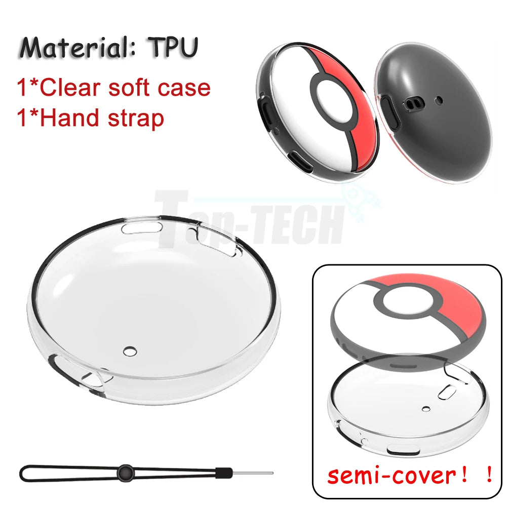 1-3pcs Silicone Protective Cover Hard/Soft Shell Case for Pokemon Go Plus Transparent Protector PC / TPU Sleeve Game Accessories