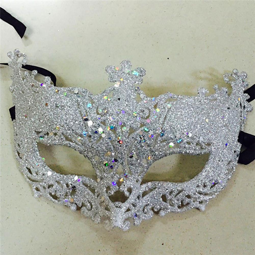 Cosplay Face Covers Party Mask Glitter Shinny Women Ribbon Mysterious Eye Cover For Masquerade Luxury Venetian Mask Halloween