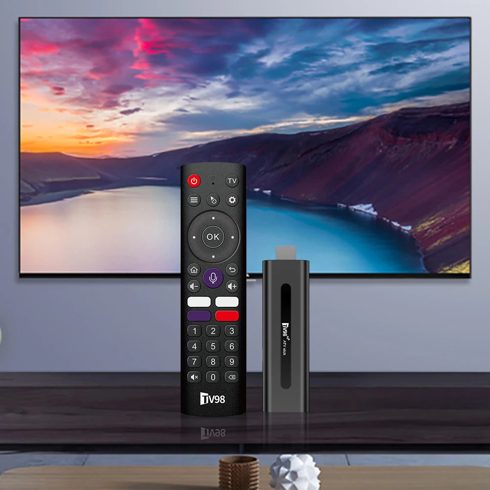 Android 14.0 TV Stick TV98 ATV Smart TV Box 8K Video BT5.0 2.4G 5G WiFi Media Player Allwinner H313 2GB 16GB Voice Remote TV Box