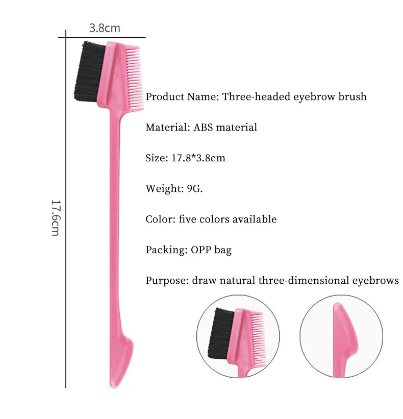 1pc double-sided edge comb control hair brush salon professional accessories 2-in-1 hair styling tool Special for real hair wigs