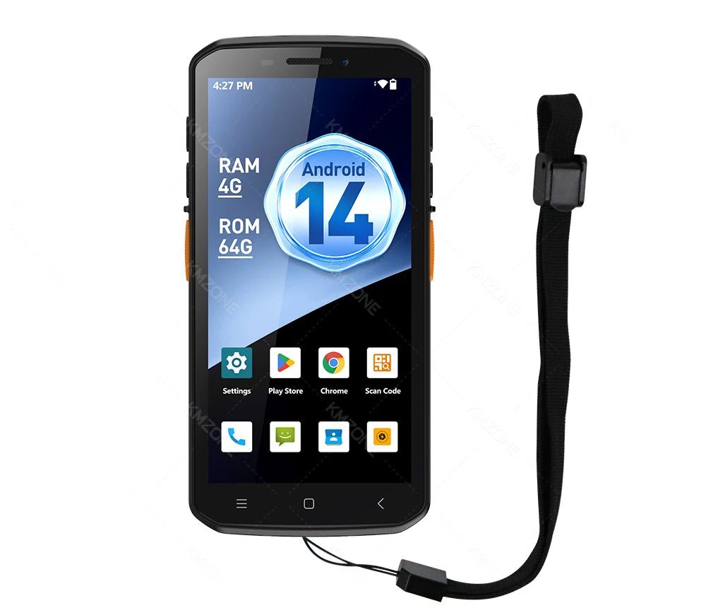 MTK6765 PDA Terminal Android 14 with NFC 4G64G Wifi GPS 1D 2D QR Barcode Scanner Reader Data Collector Mobile Warehouse device