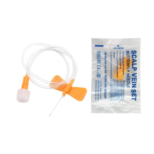 Disposable Needle Sterile Scalp Vein Set 21G 23G 25G Pet Medical Double Wings for Infusion Set