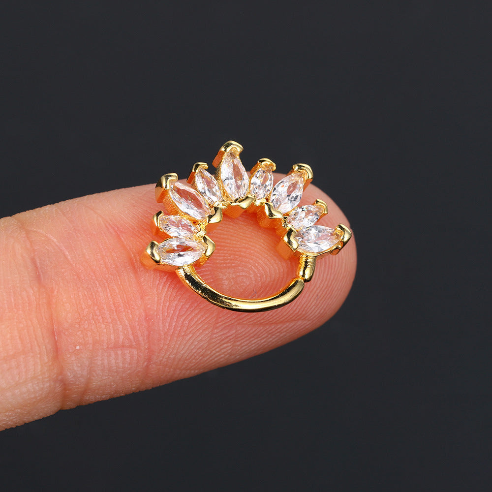 European And American Style Personalized Zircon Nose Ring