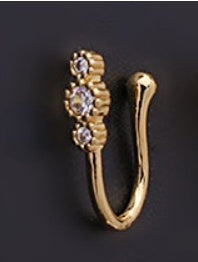 Women's Butterfly Water Drop Fake Perforated Nose Ring