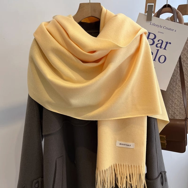 Women's Solid Color Scarf Winter All-matching High-grade Shawl