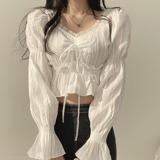 Fashion Lace Shirt Top For Women