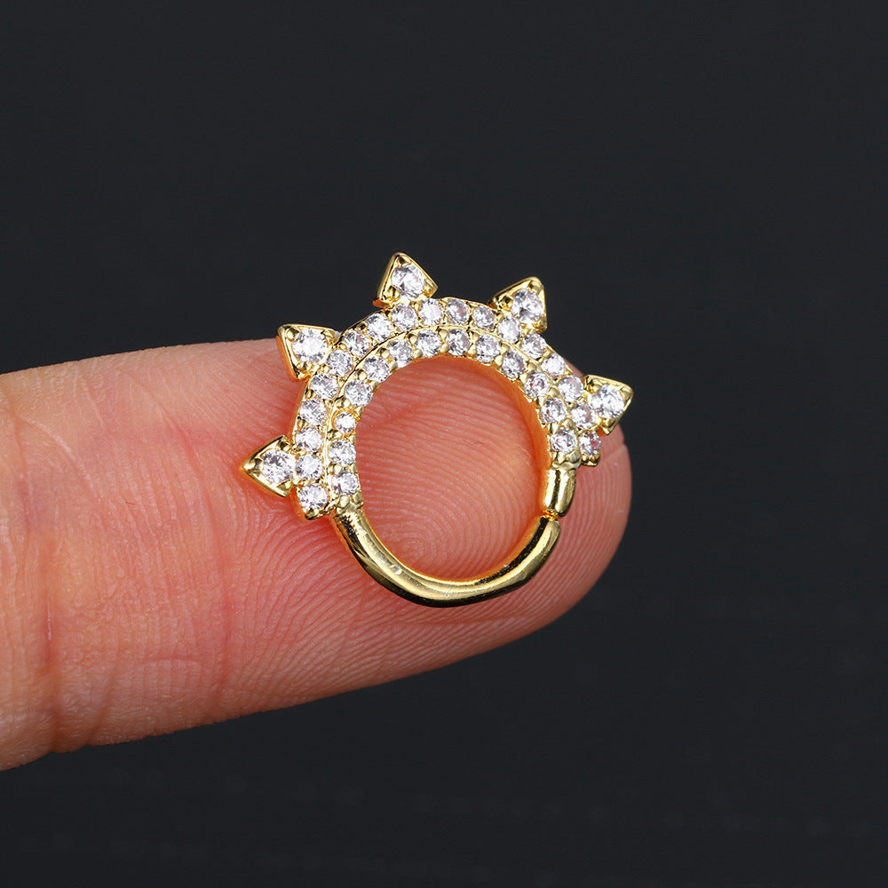 European And American Style Personalized Zircon Nose Ring