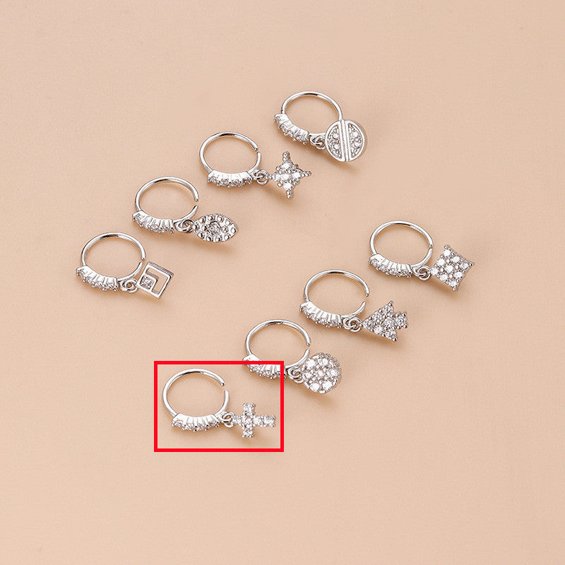 New Style Cross Nose Ring Fashion Piercing Jewelry