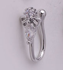 Women's Butterfly Water Drop Fake Perforated Nose Ring