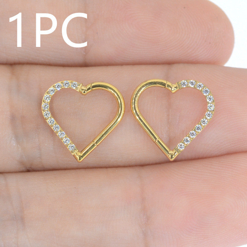 Fashion Personality Love Heart-shaped Nose Ring