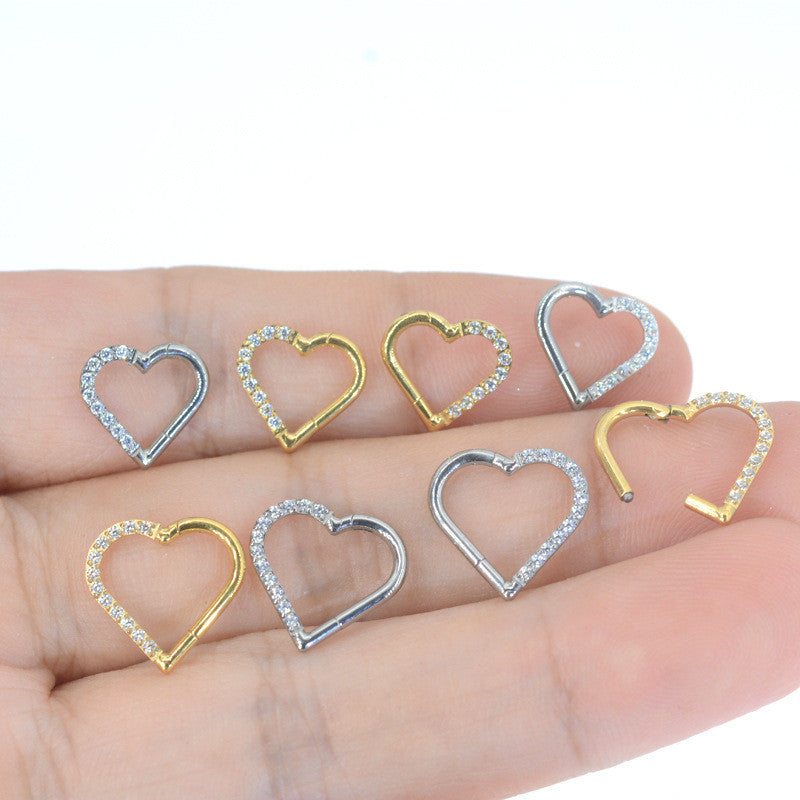 Fashion Personality Love Heart-shaped Nose Ring