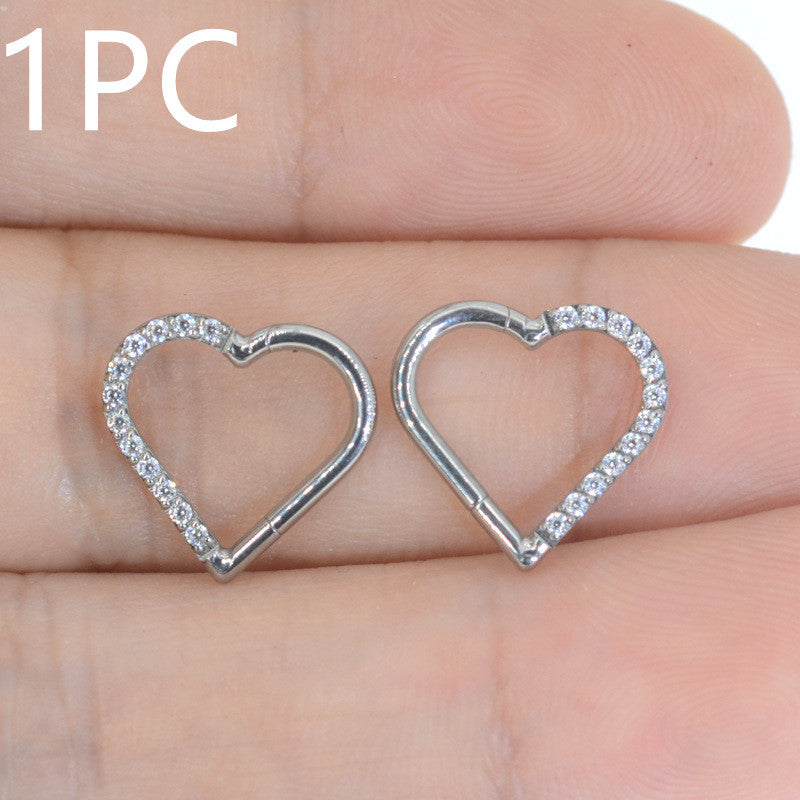 Fashion Personality Love Heart-shaped Nose Ring