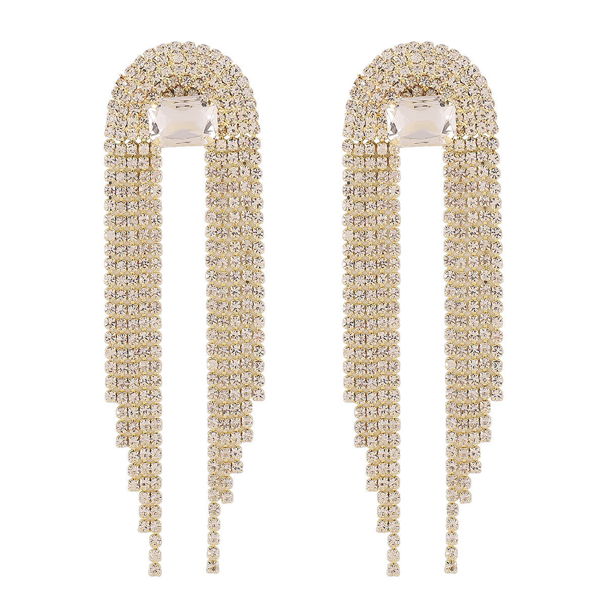 Women's Fashion Temperament Long Fringe Earrings