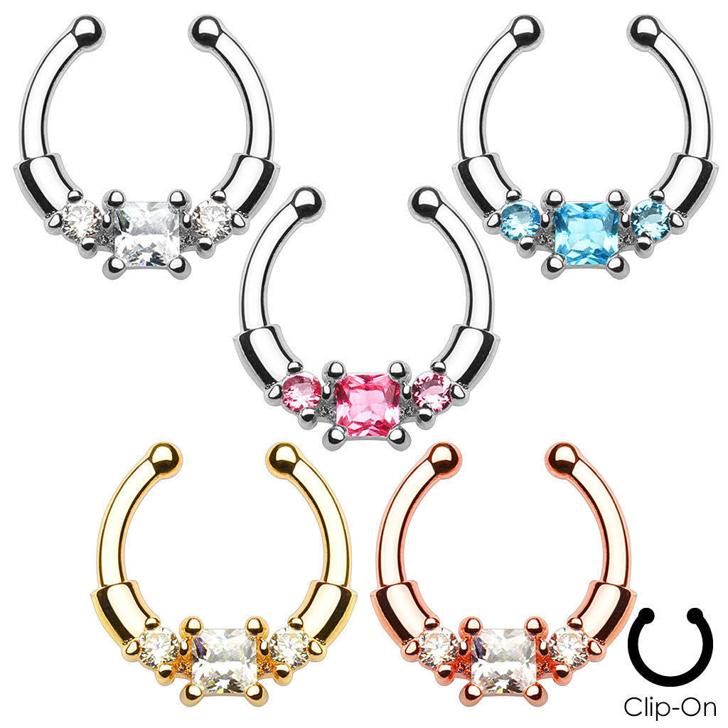 Fashion Nose Ring Copper U-shaped Zircon Ornament