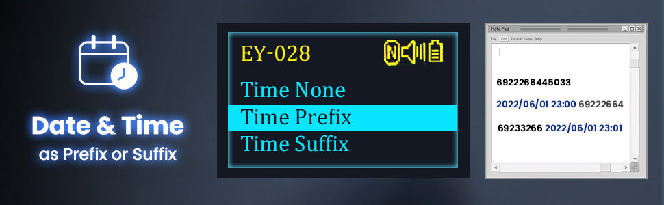 EYOYO 028 Bluetooth Barcode Scanner 2D With LED Display Wireless QR Bar Code Reader for IOS Android Windows Mobile Payment