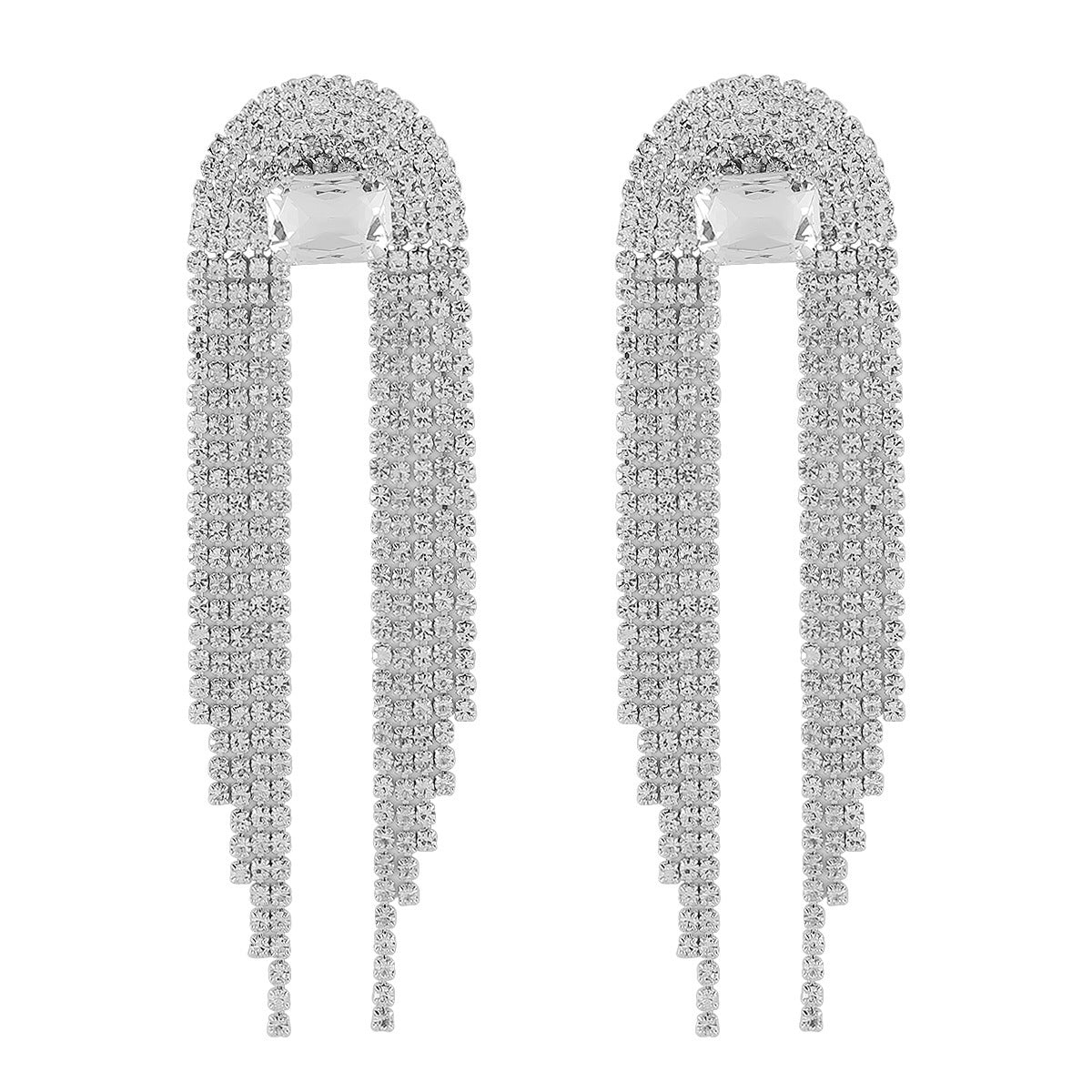 Women's Fashion Temperament Long Fringe Earrings