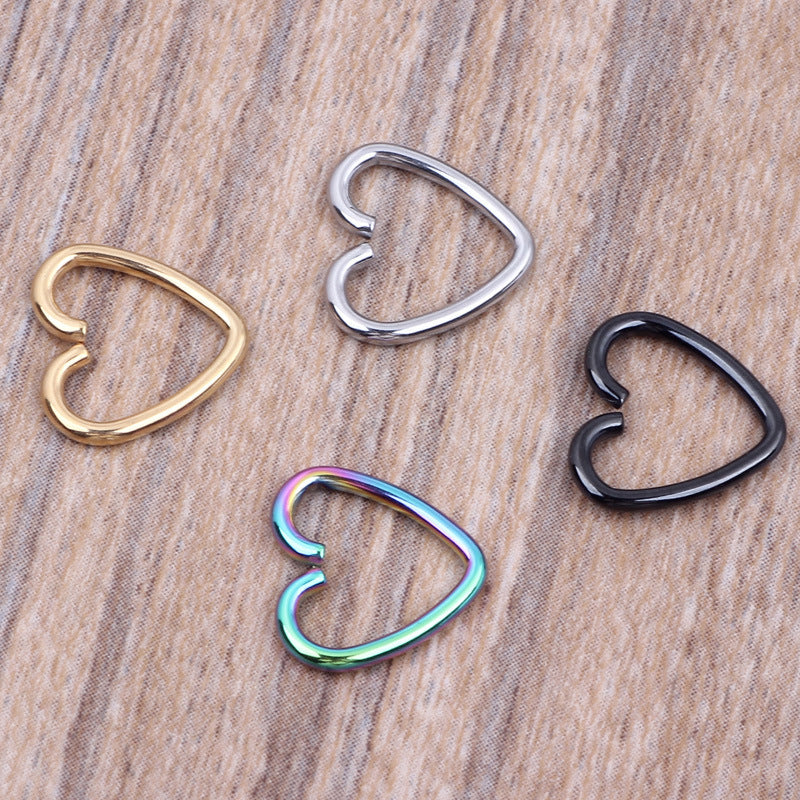 Heart-shaped Nose Clip, Nose Ring, Ear Clip, Ear Stud, Ear Bone Stud