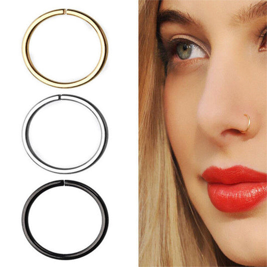 Stainless Steel Nose Ring 5 Colors Piercing Jewelry