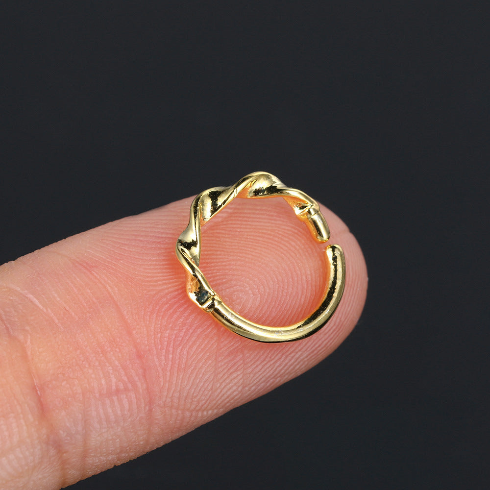 European And American Style Personalized Zircon Nose Ring