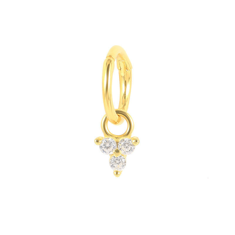 Nose Ring Bee Geometric Diamond Ear Cuff