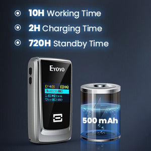 EYOYO 028 Bluetooth Barcode Scanner 2D With LED Display Wireless QR Bar Code Reader for IOS Android Windows Mobile Payment