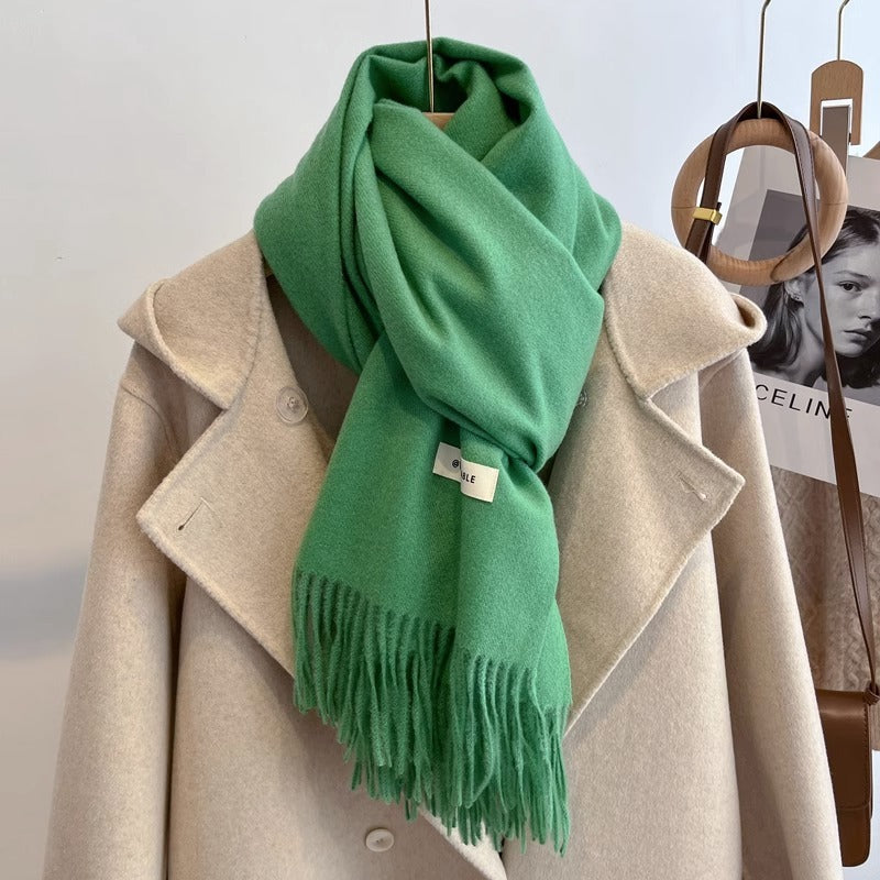 Women's Solid Color Scarf Winter All-matching High-grade Shawl